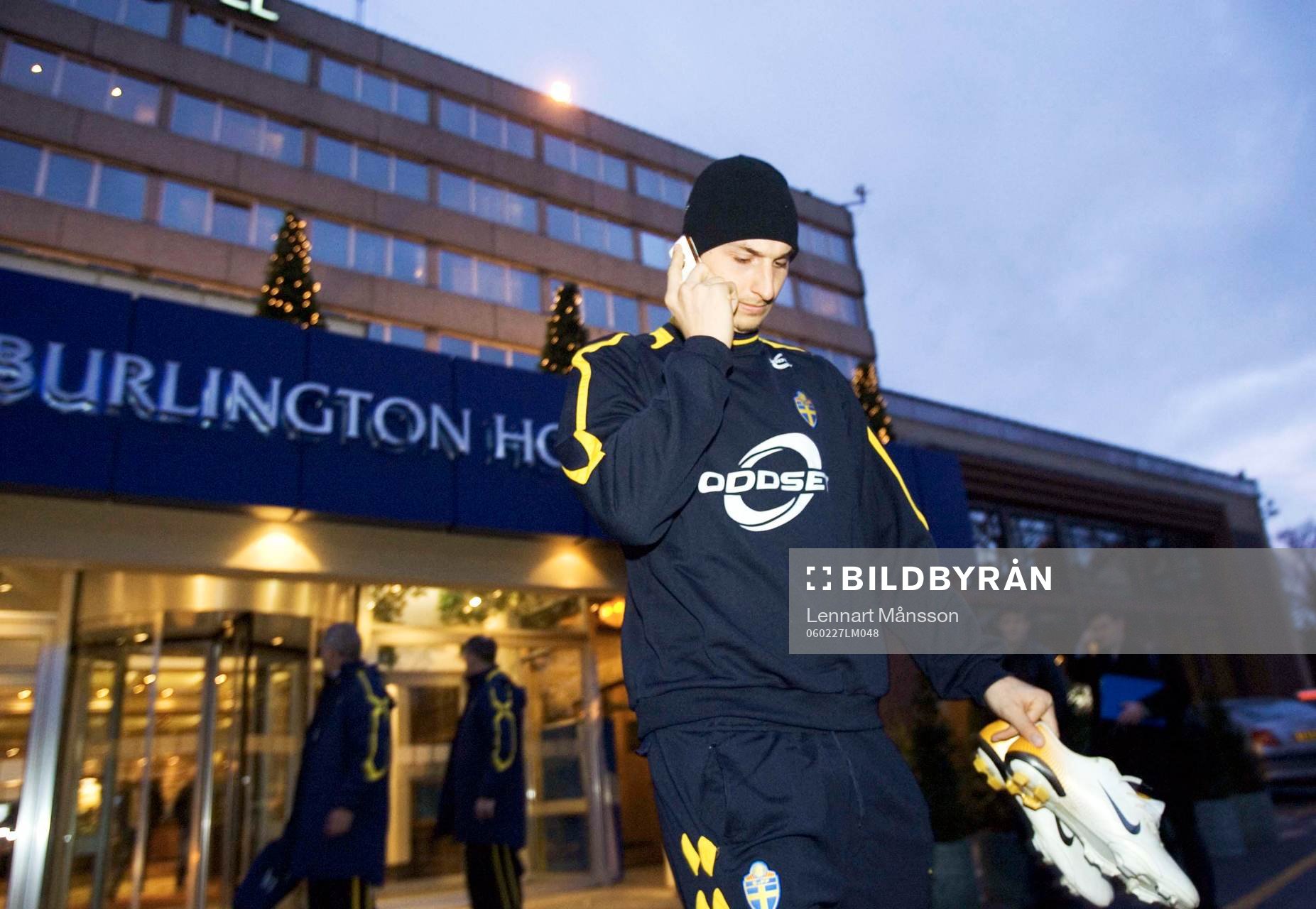 Zlatan Ibrahimovic på väg till träningen