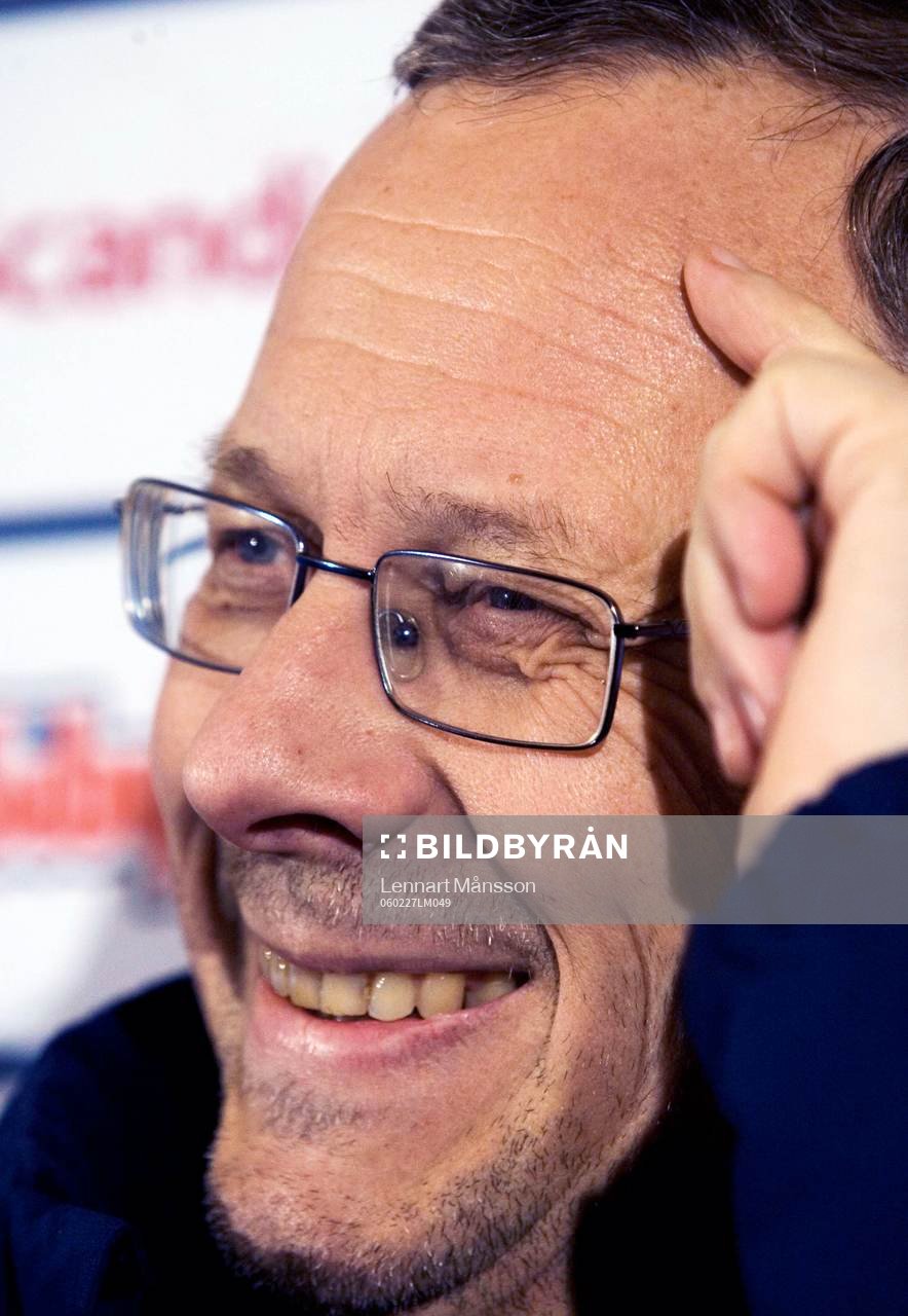Lars Lagerbäck bjöd på ett brett leende