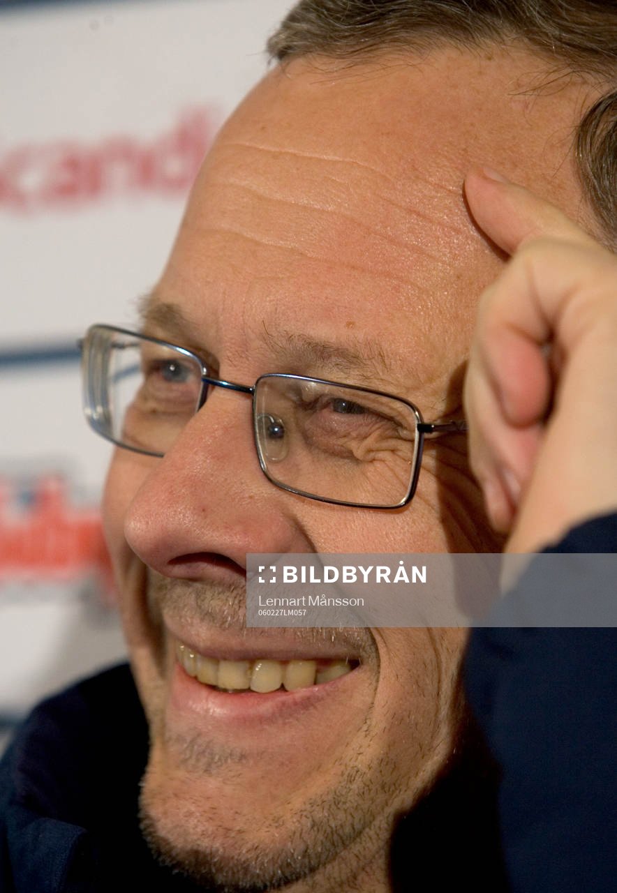 Lars Lagerbäck bjöd på ett brett leende