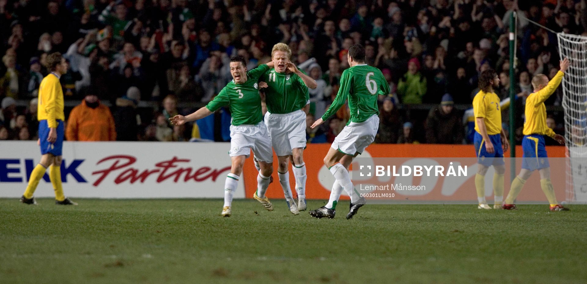 Irland jublar, Damien Duff grattas till 1-0