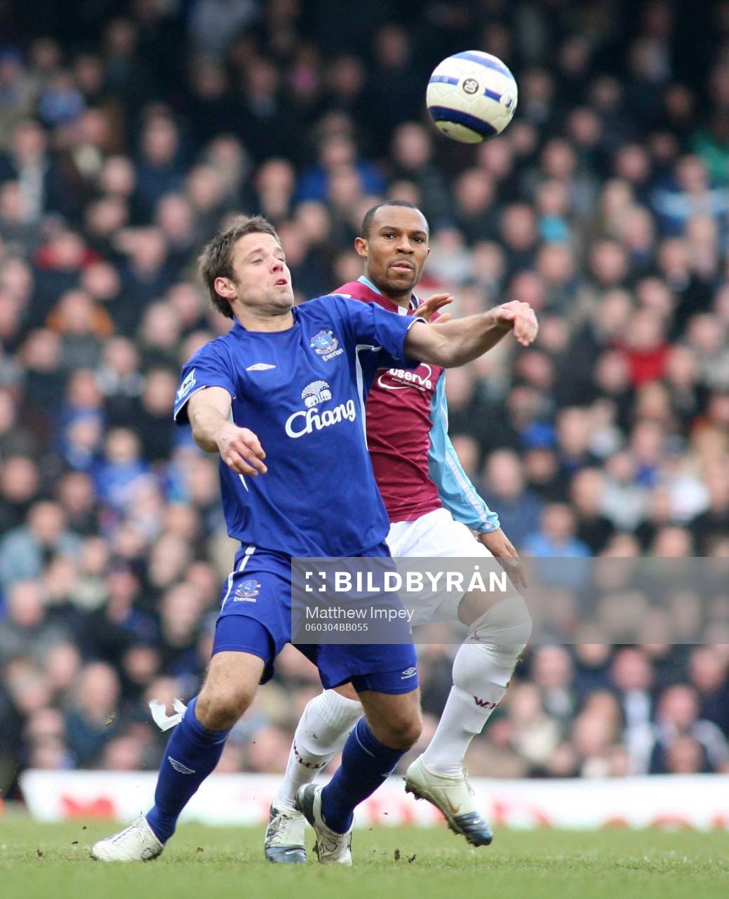  James Beattie, Everton och Danny Gabbidon, West Ham