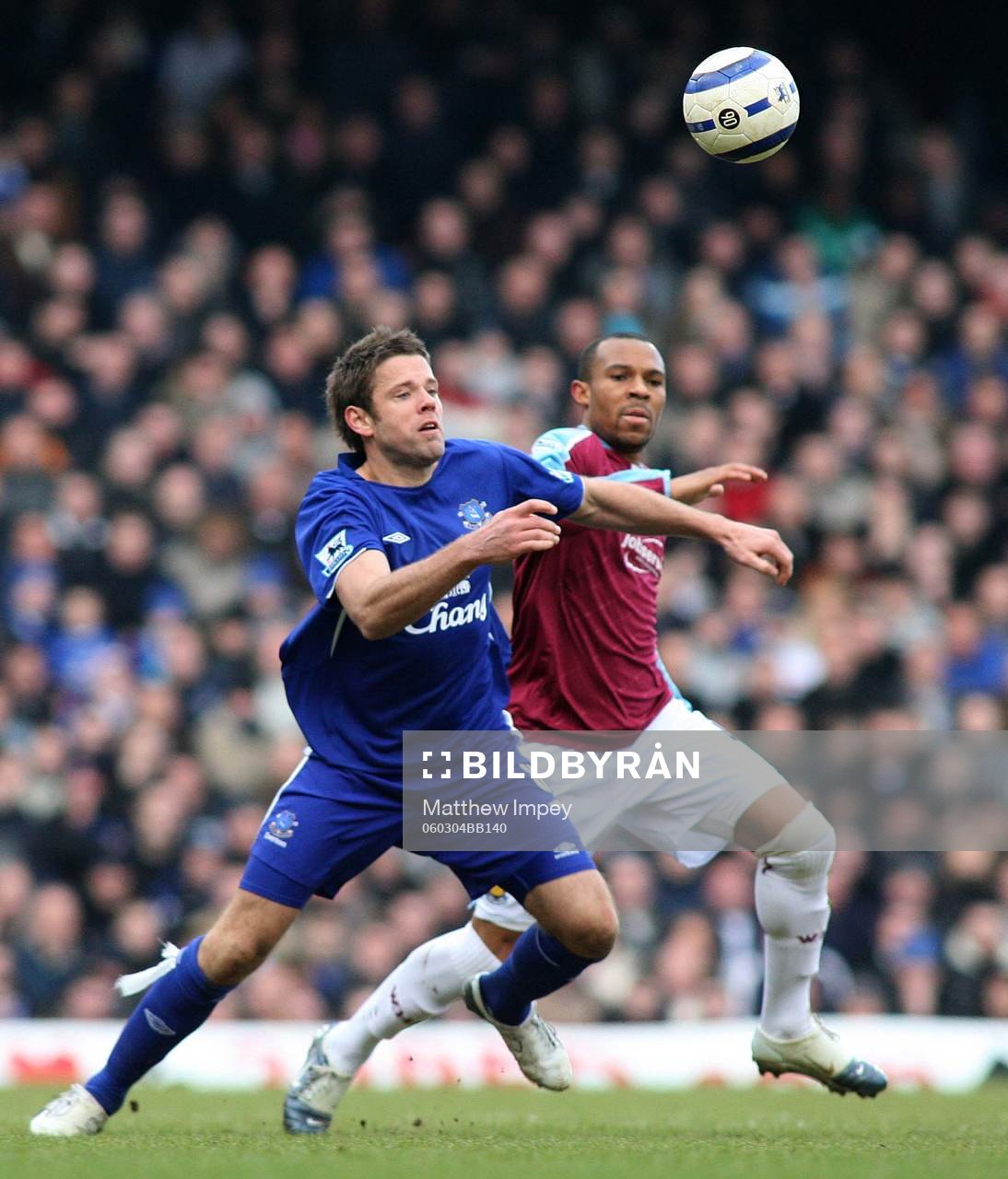  James Beattie, Everton och Danny Gabbidon, West Ham