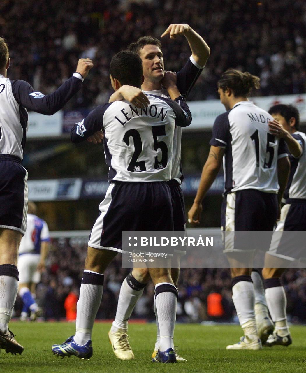  Robbie Keane och Aaron Lennon, Tottenham (Jubel)