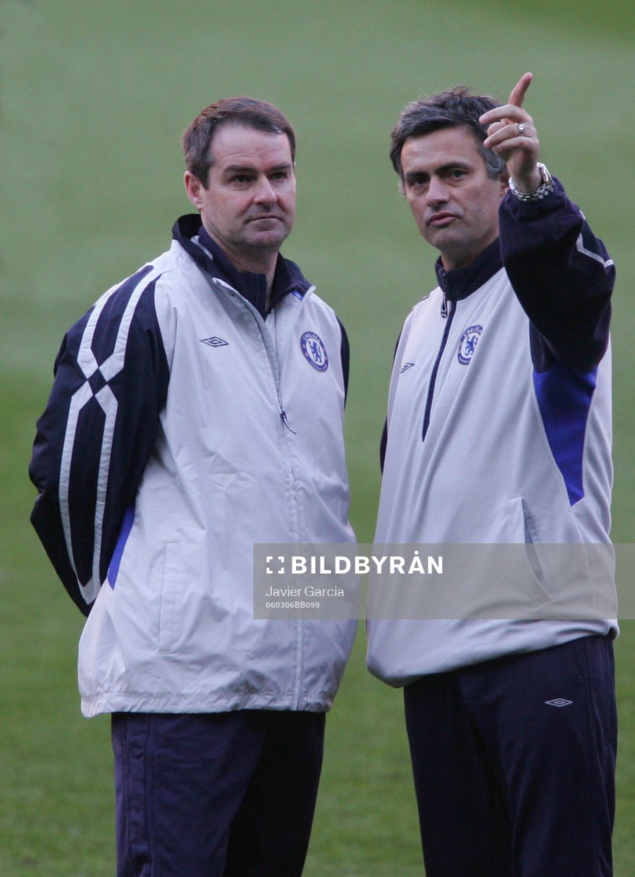 Jose Mourinho, manager och Steve Clarke, tränare