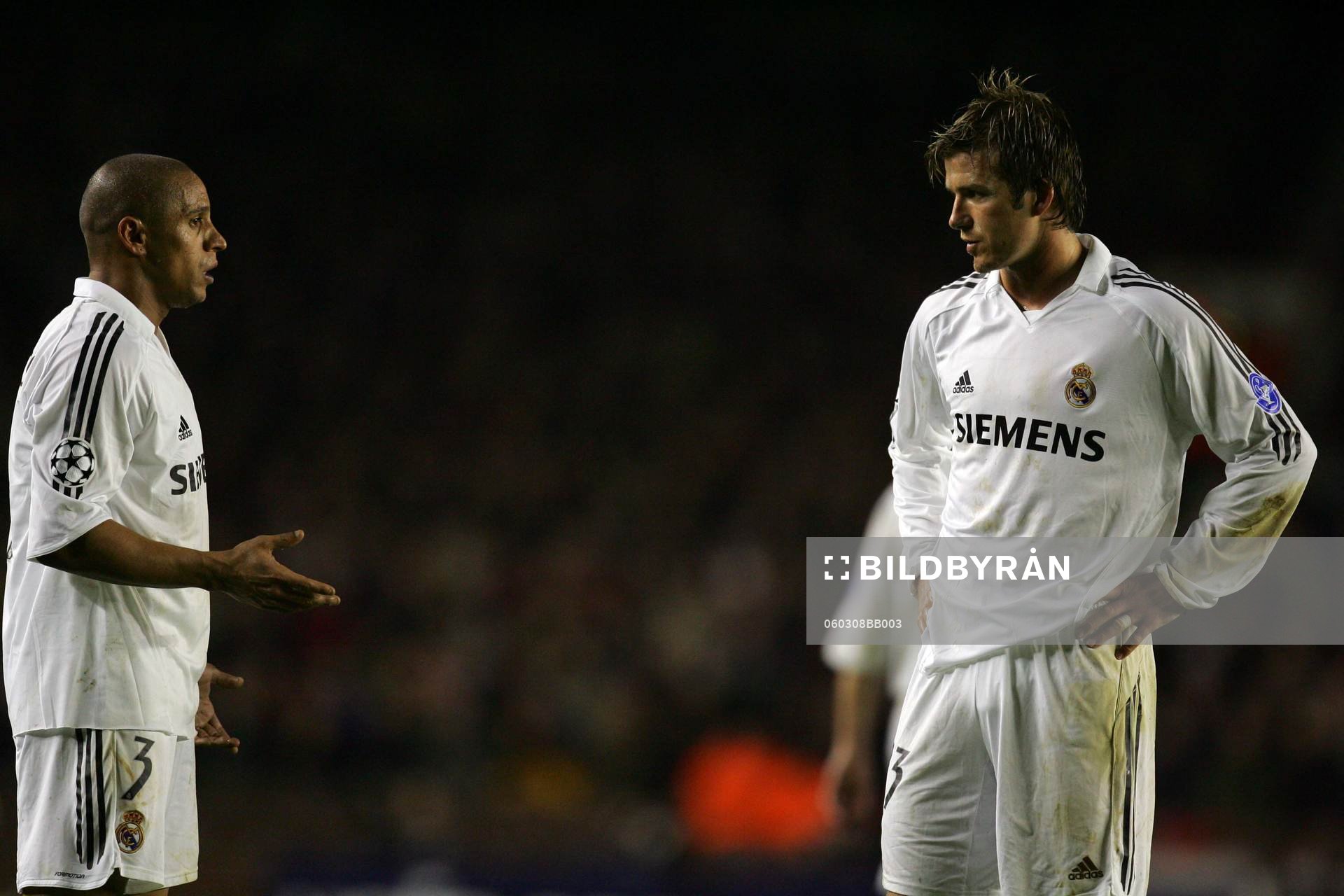 David Beckham, Real Madrid och Roberto Carlos diskuterar