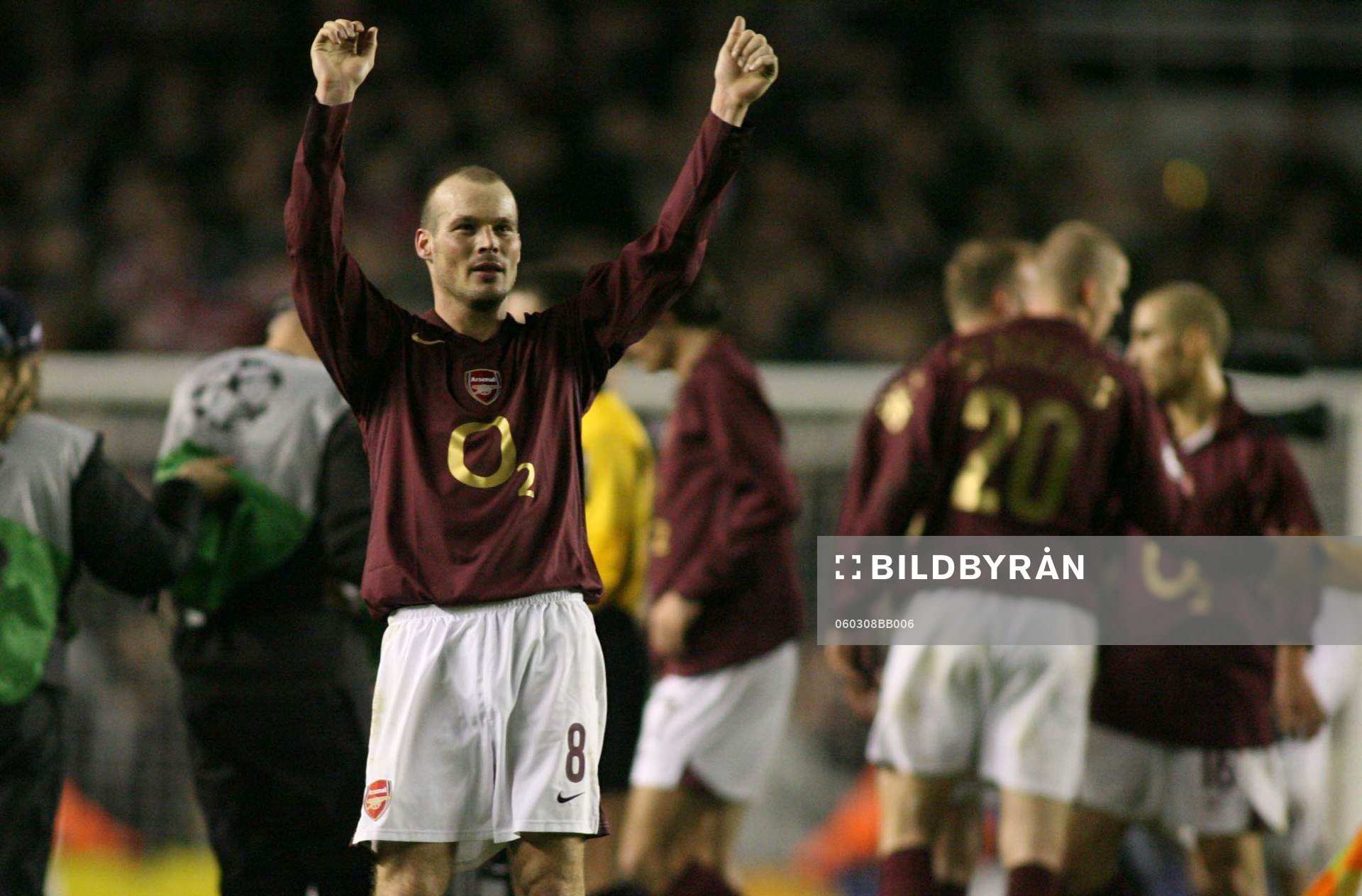  Fredrik Ljungberg, Arsenal, jubel.
