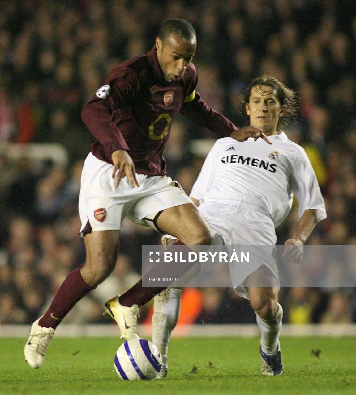 Thierry Henry, Arsenal och Michel Salgado, Real Madrid