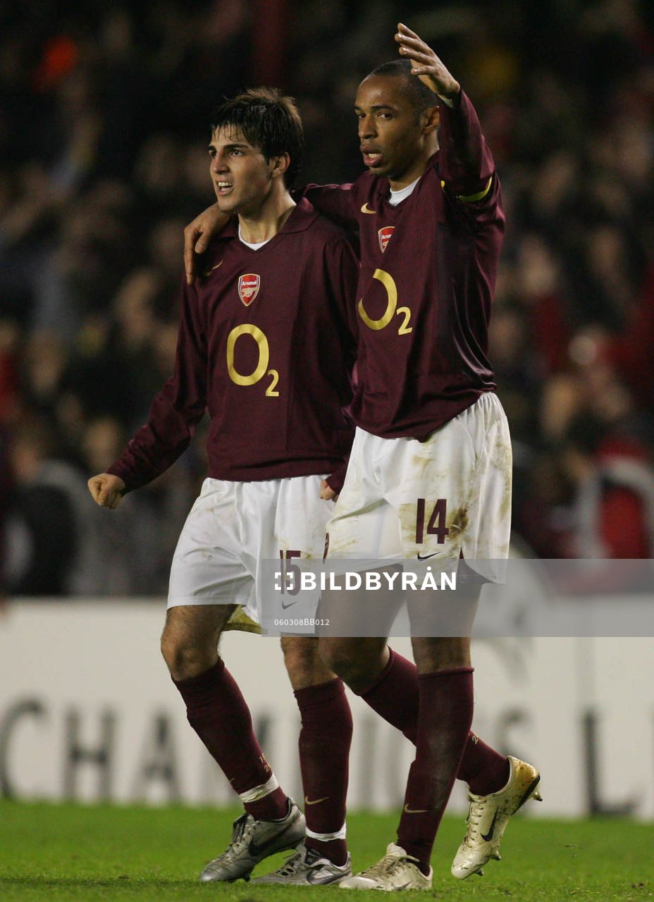   Thierry Henry, Arsenal, jubel med  Cesc Febregas.