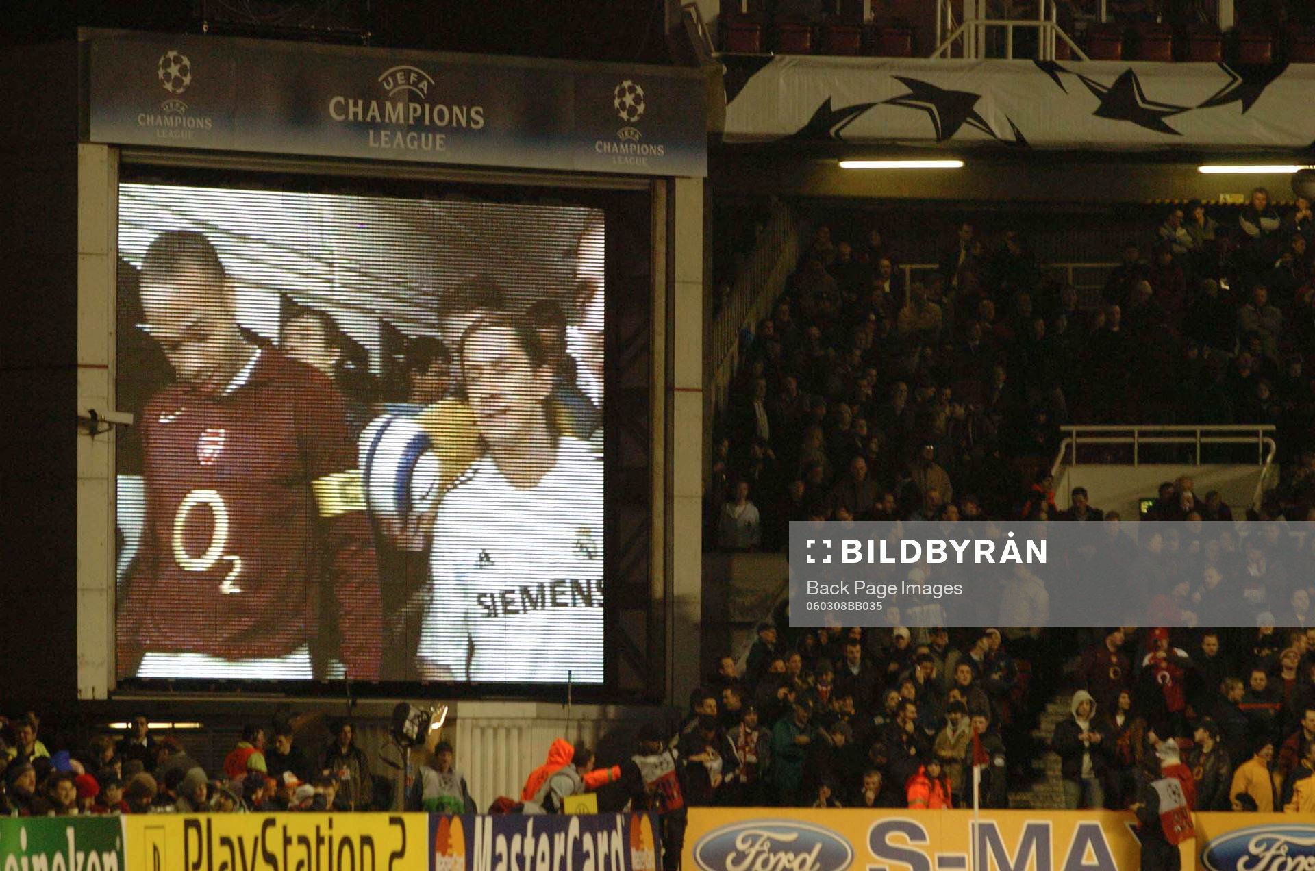 Fotboll, UEFA Champions League, Åttondelsfinal, Arsenal -