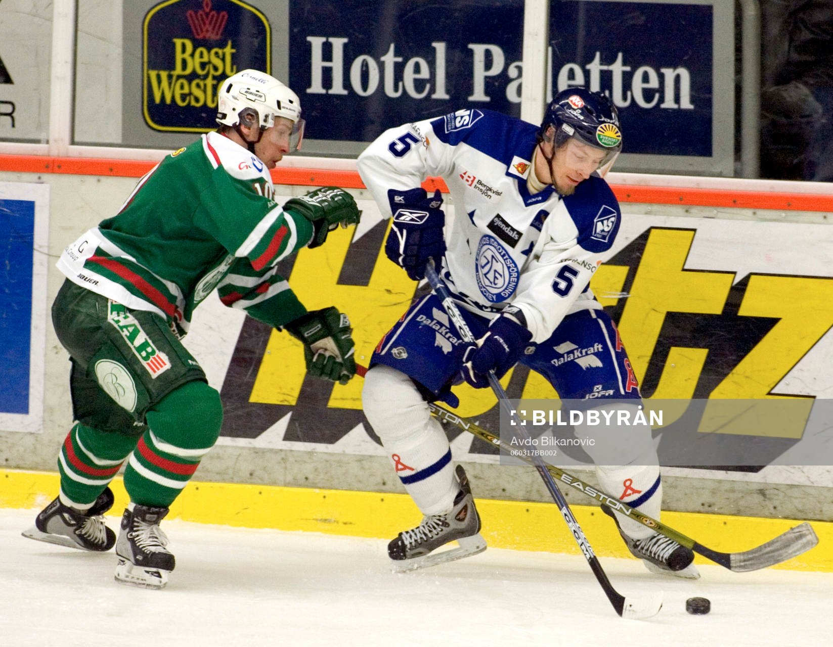 Magnus Österby (Leksand) och Fredrik Möller (Rögle)