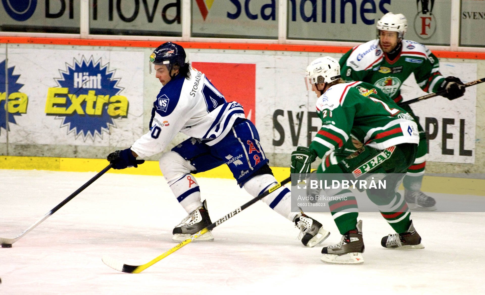 Fredrik Möller (Rögle) och Jimmie Ericsson (Leksand)