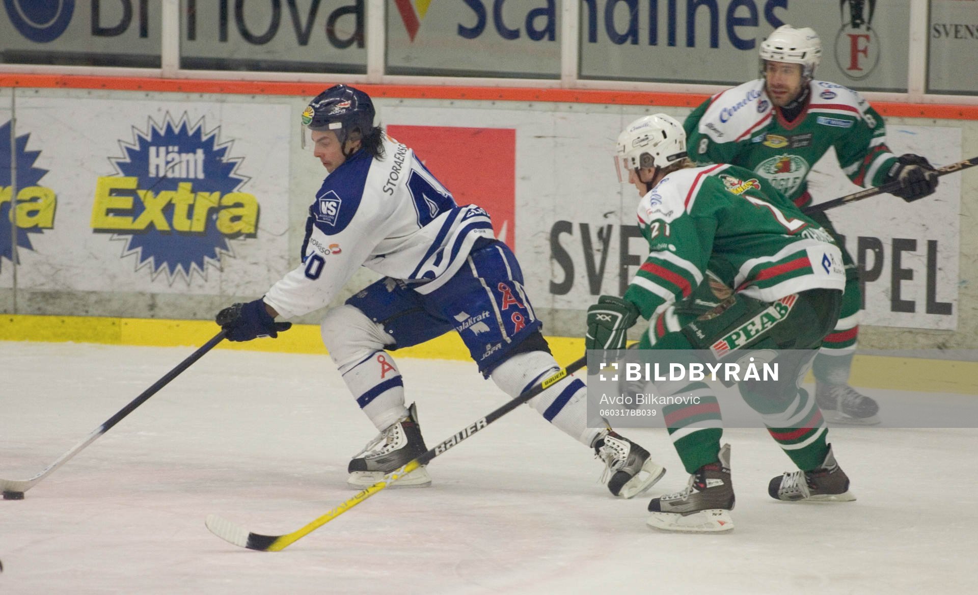 Fredrik Möller (Rögle) och Jimmie Ericsson (Leksand)
