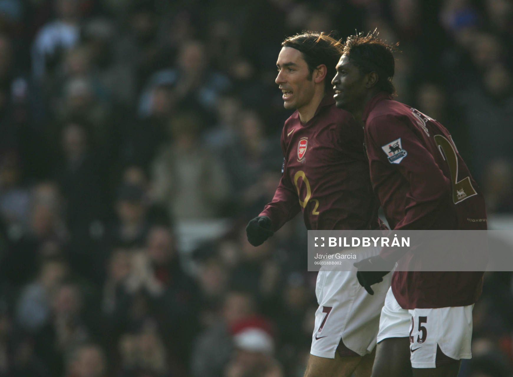 Robert Pires och Emanuelle Adebayor, Arsenal (Jubel)