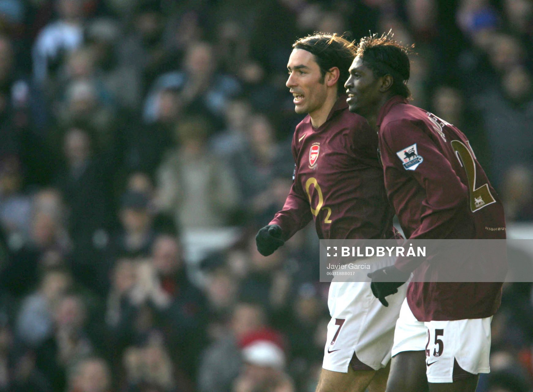 Robert Pires och Emanuelle Adebayor, Arsenal (Jubel)