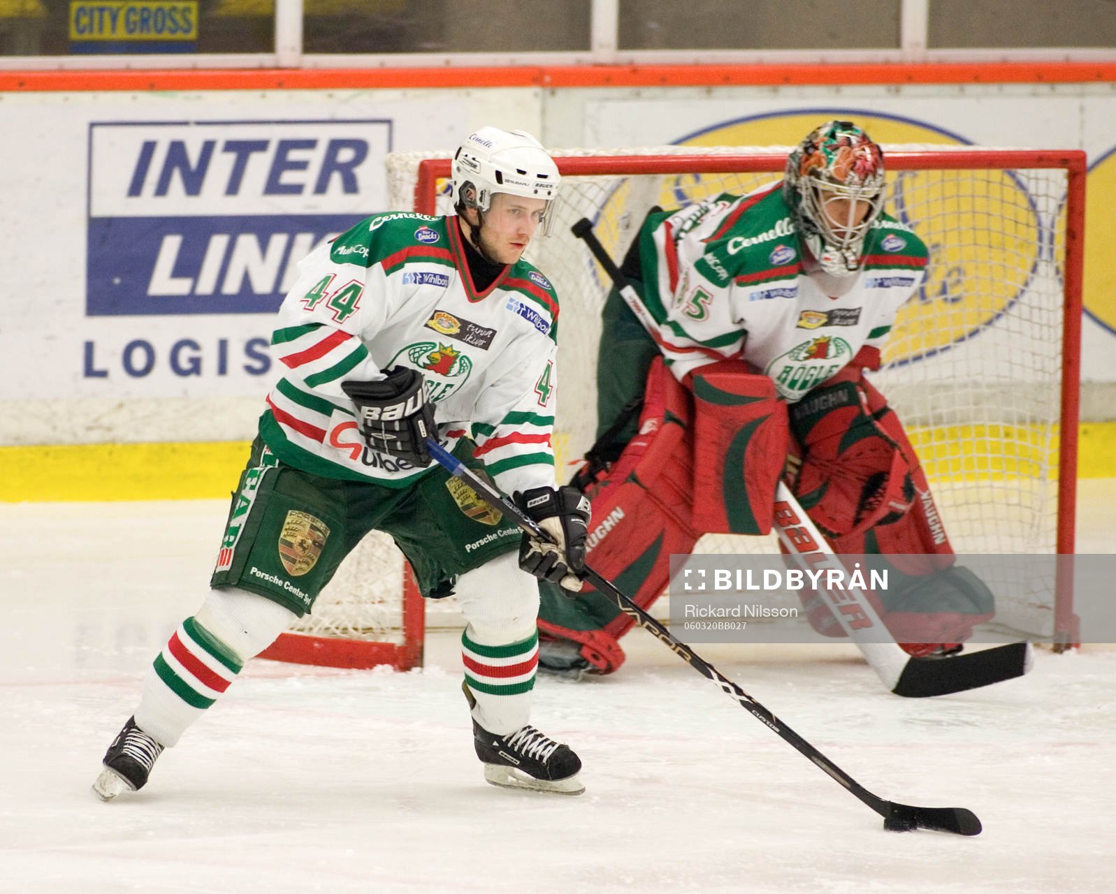 Andreas Byström och Jere Myllyniemi, målvakt