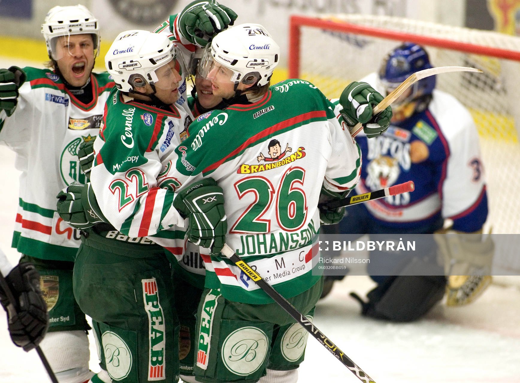 Mattias Carlsson och Jacob Johansson, Rögle, jubel