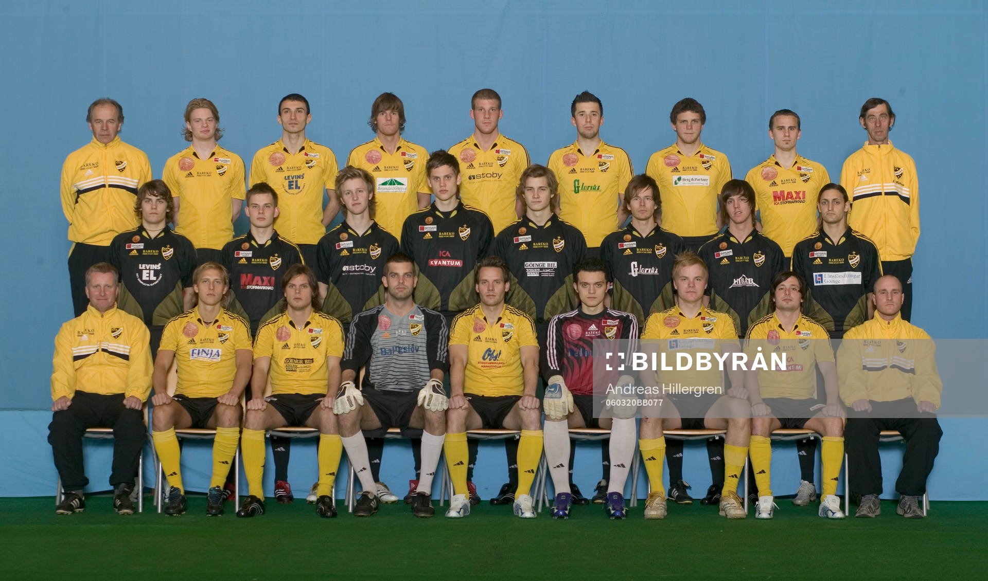 Fotboll, IFK Hässleholm, Lagbild, Bakre raden från
