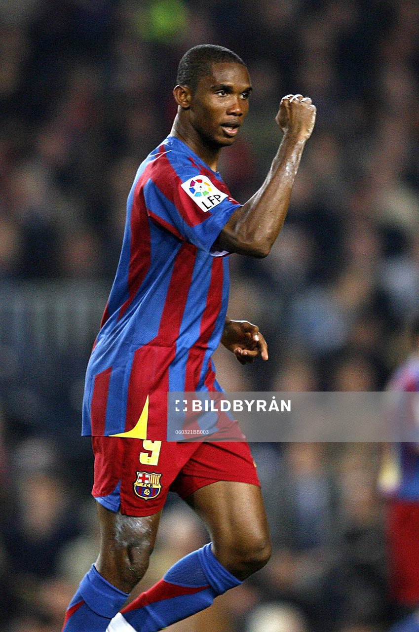 Samuel Etoo, Barcelona, jubel