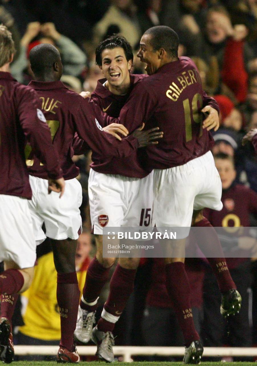 Cesc Fabregas och Gilberto, Arsenal (Jubel)
