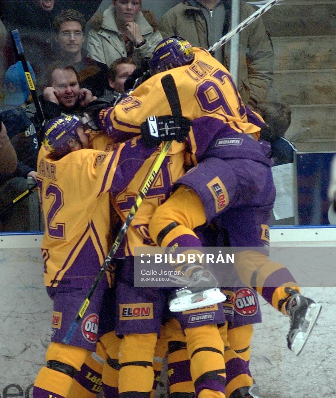 Ishockey, SM-Slutspel, Semifinal, Färjestad. jubel