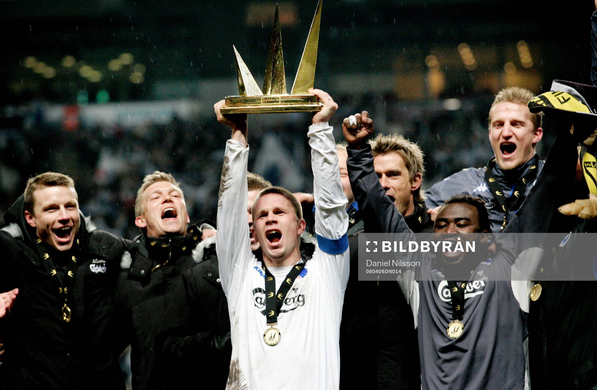 Tobias Linderoth, Köpenhamn, och Marcus Allbäck, jubel