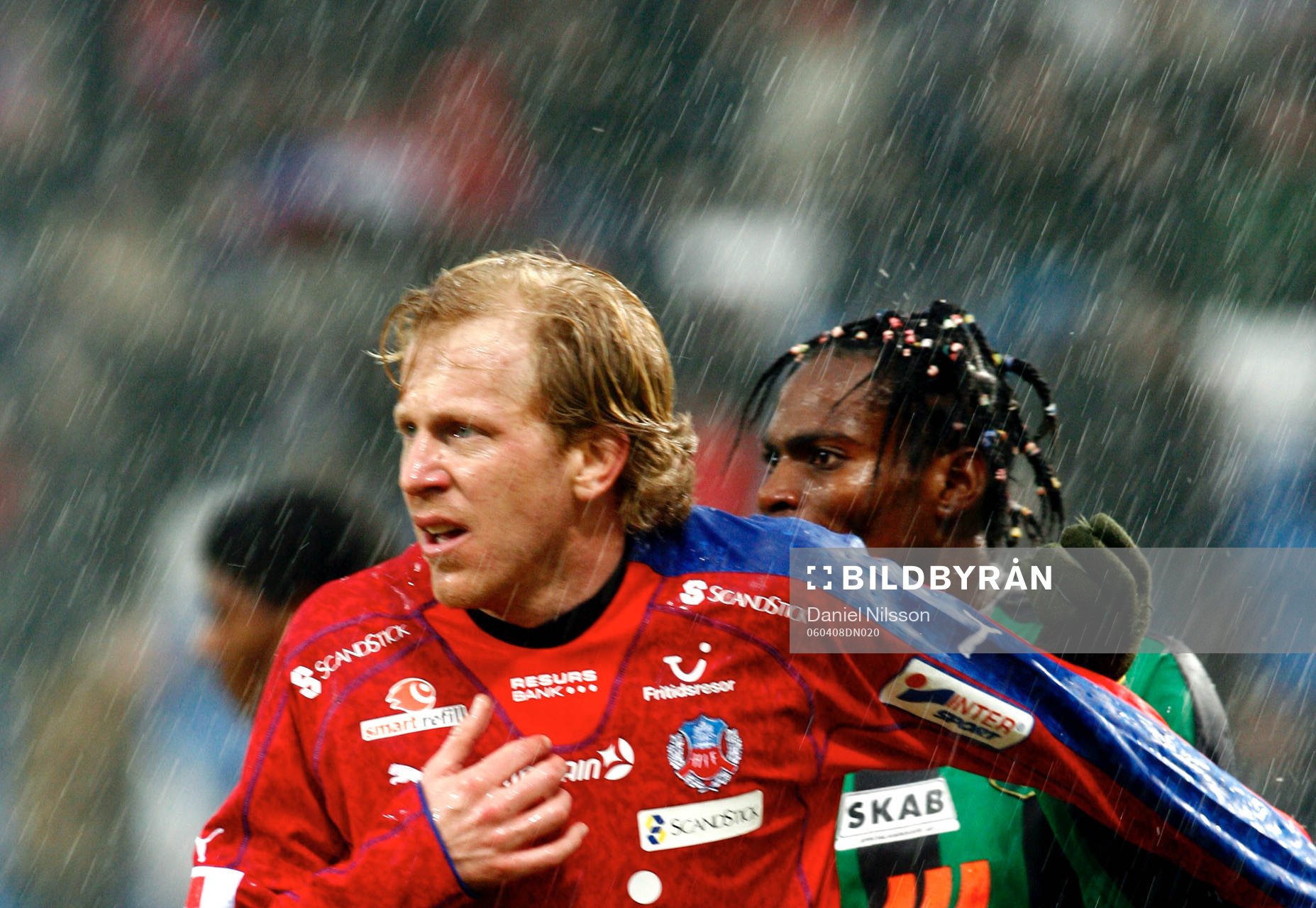 Gustaf Andersson, Helsingborg och Rickard Ekunde, GAIS, på