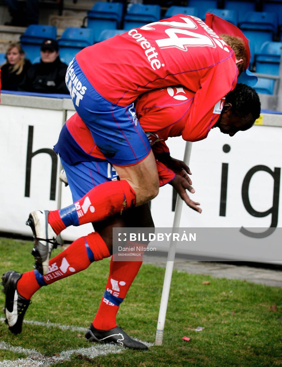 Olivier Karekezi och Gustaf Andersson, Helsingborg, jubel