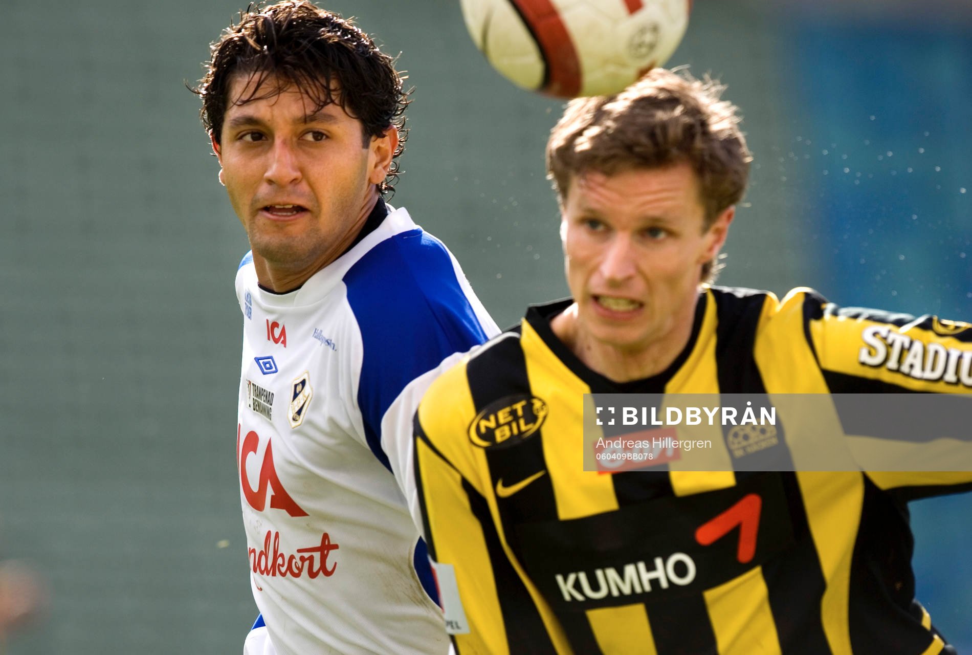  Eduardo Delani, Halmstad och Mats Hedén, Häcken.