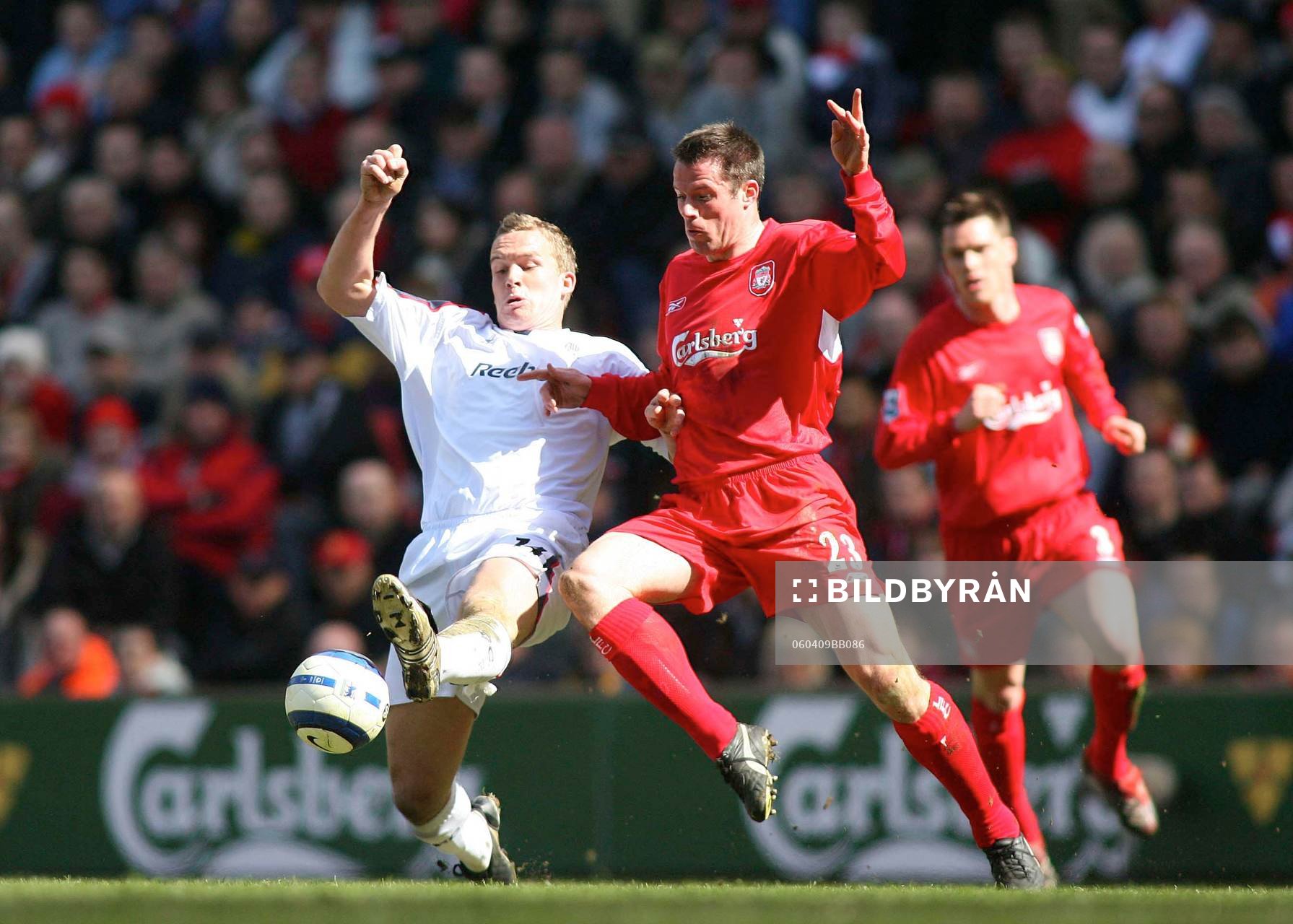 Kevin Davies, Bolton och Jamie Carragher, Liverpool