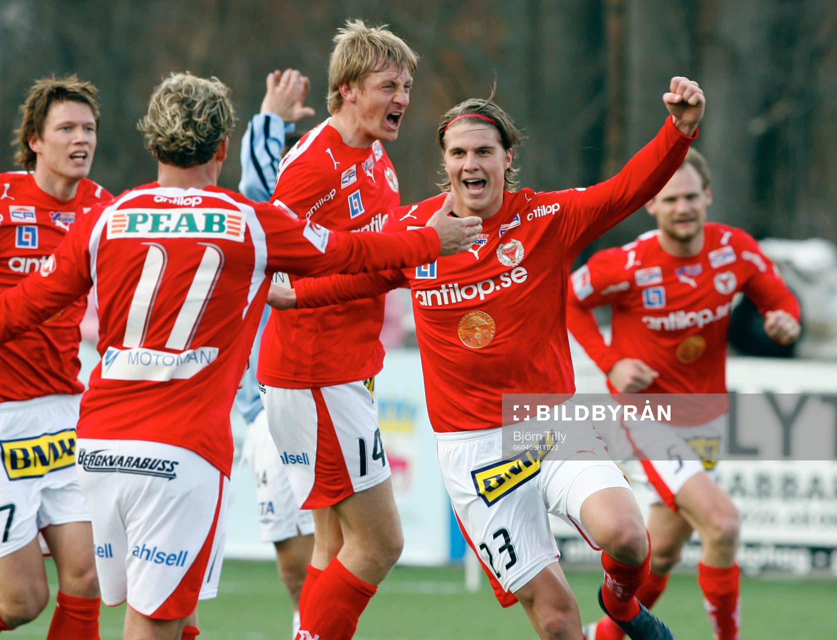 Fredrik Petersson, Kalmar kvitterade 2-2. Jubel