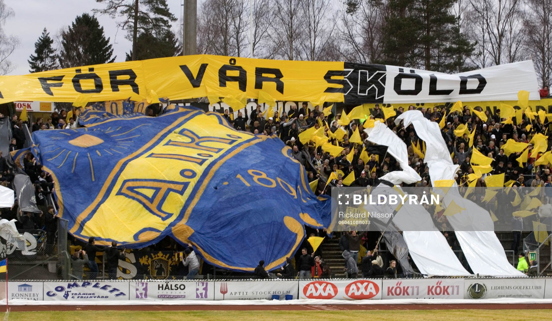 AIK, Publik, supporter, flagga