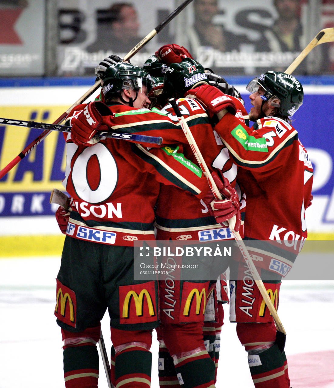 Frölunda Ronnie Sundin, 4-0. Jubel