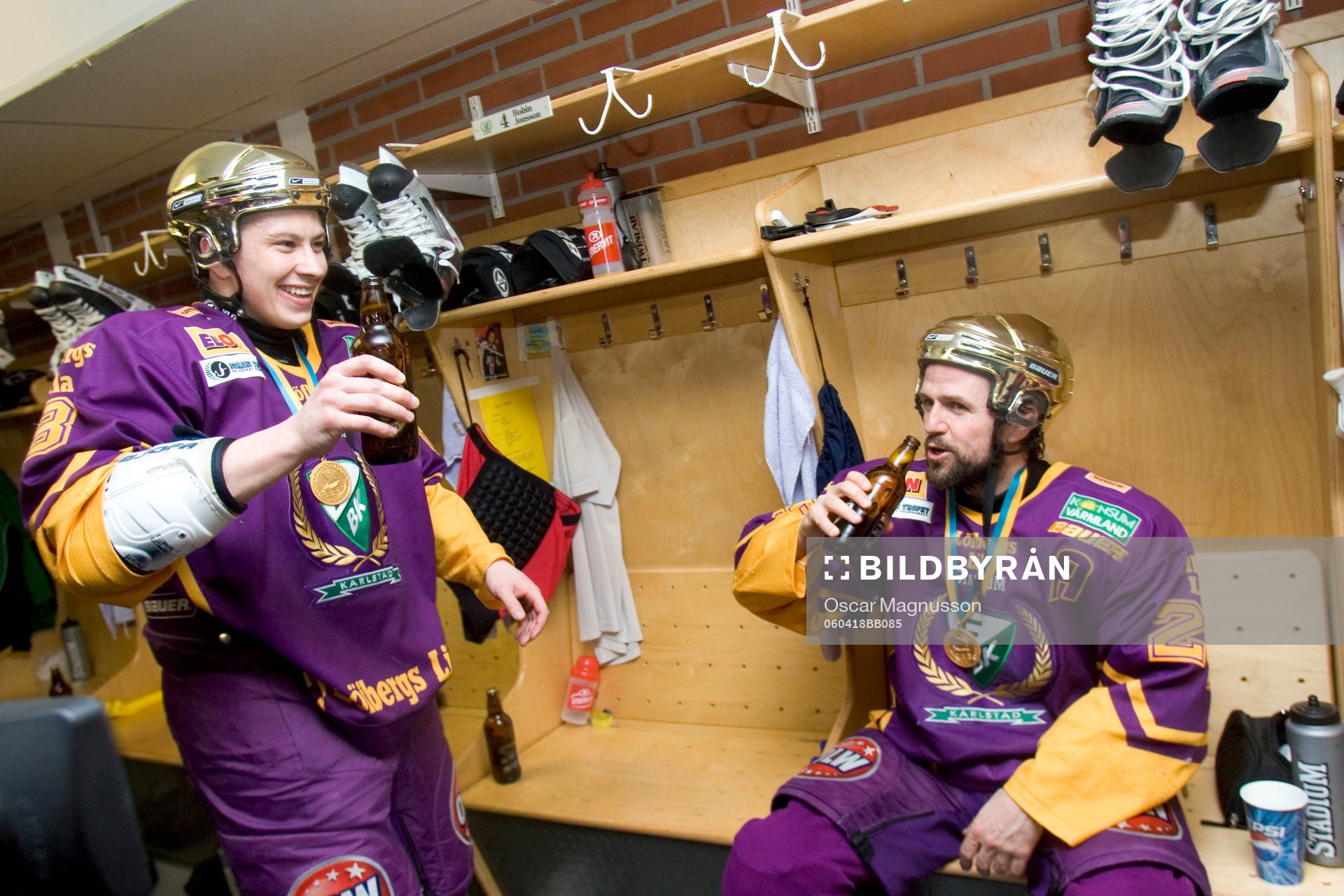 Jubel Färjestad (SM-Guld, SM, Guld) Thomas Rhodin firar