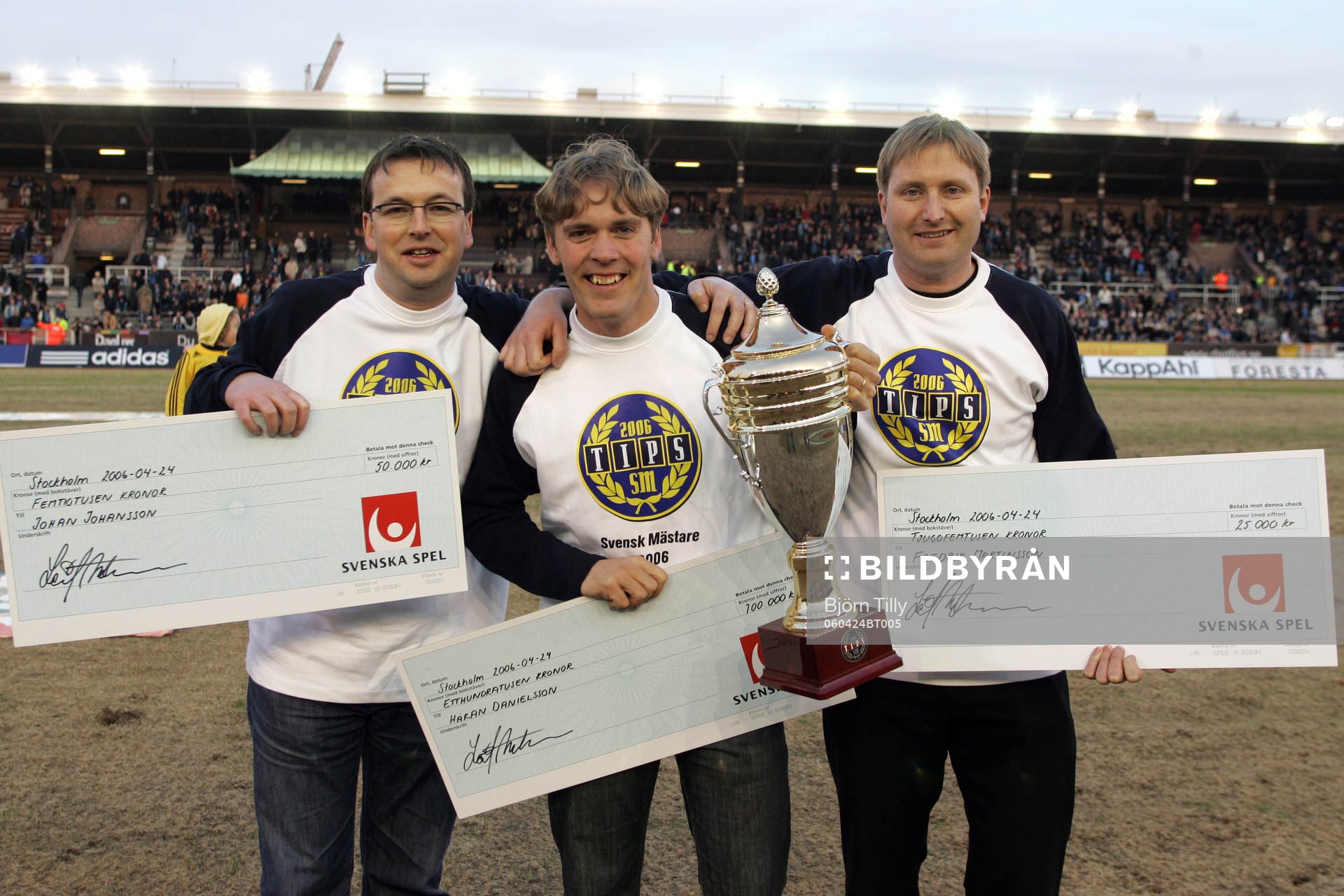 Johan Johansson, 2:a, Håkan Danielsson, segrare och