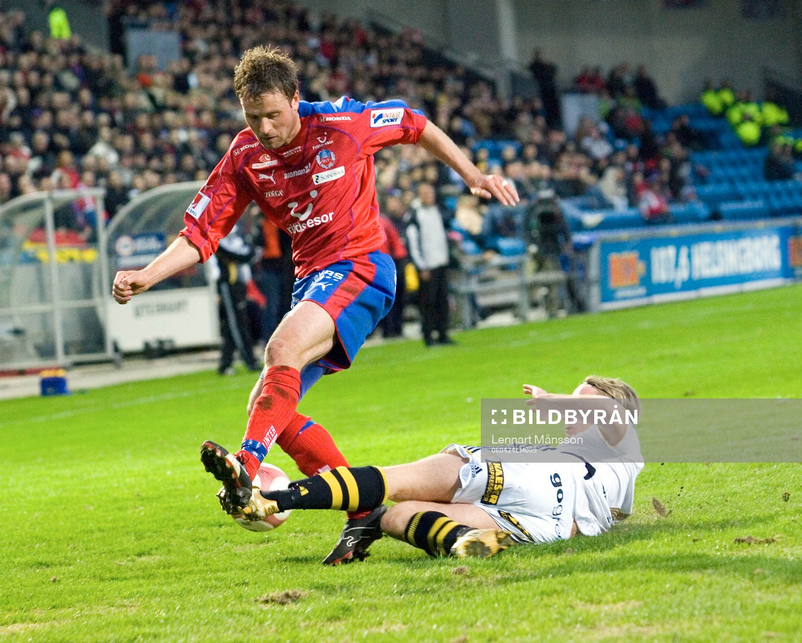 Erik Wahlstedt, Helsingborg. Tackling