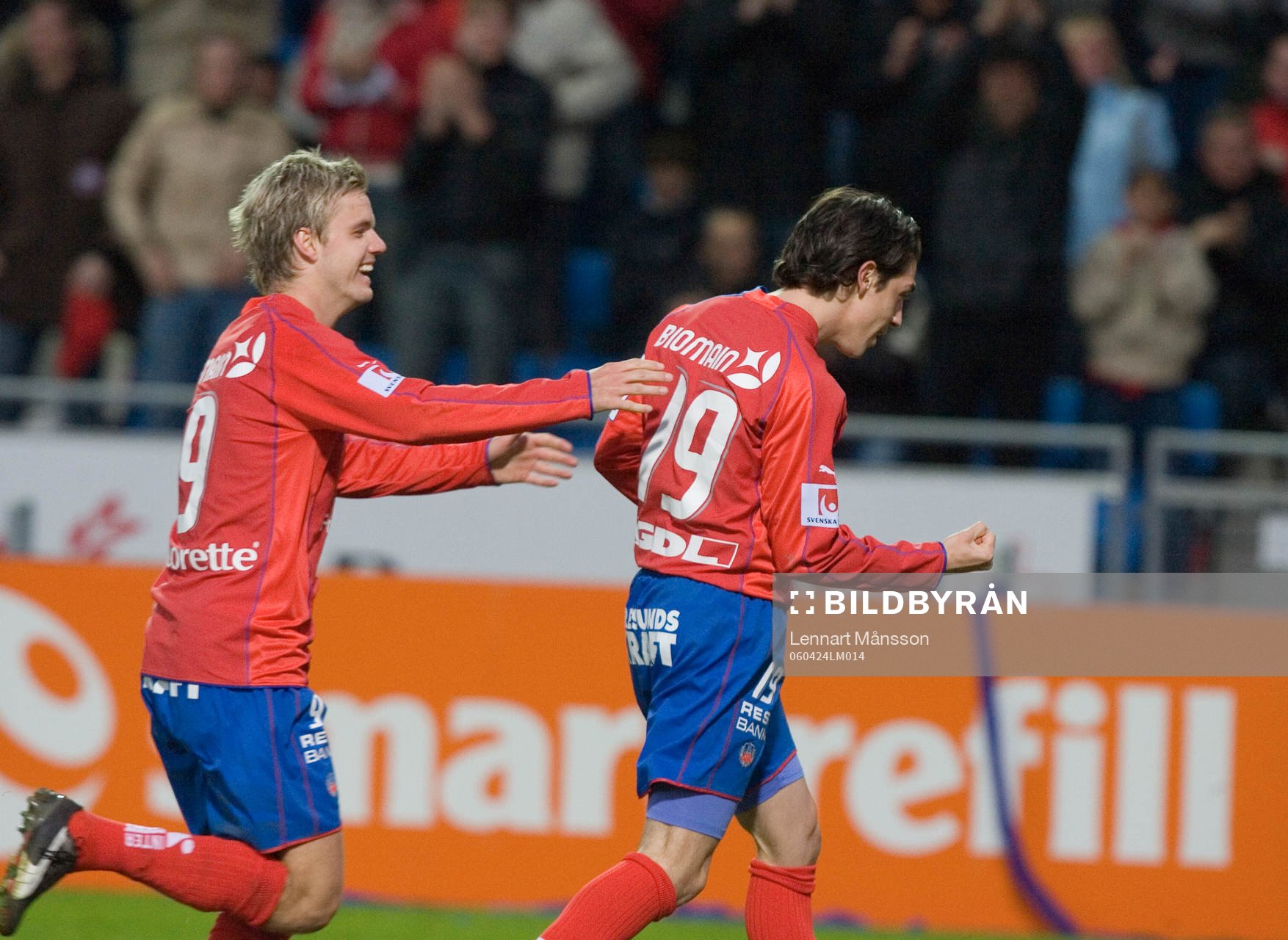 1-1, Babis Stefanidis, som grattas av Andreas Dahl,