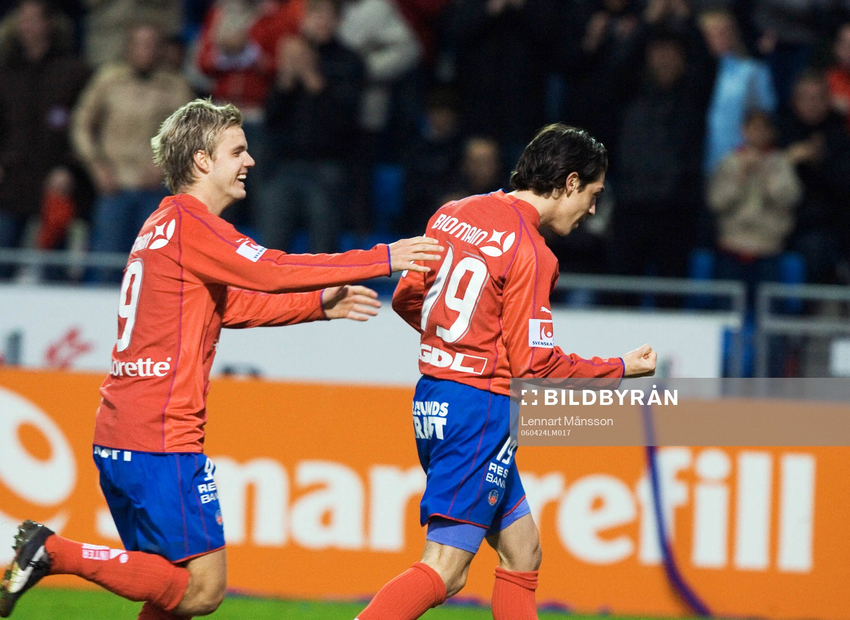 1-1, Babis Stefanidis, som grattas av Andreas Dahl,