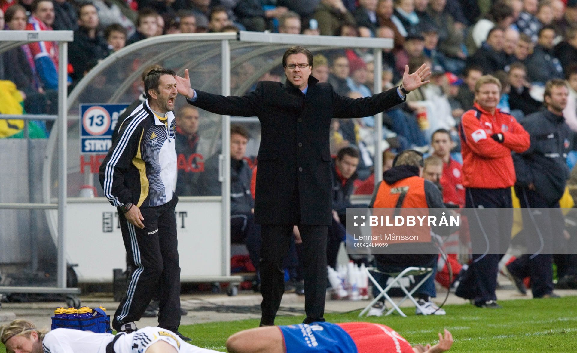 AIK:s tränarduo Nebojsa Novakovic och Rikard Norling aktiva