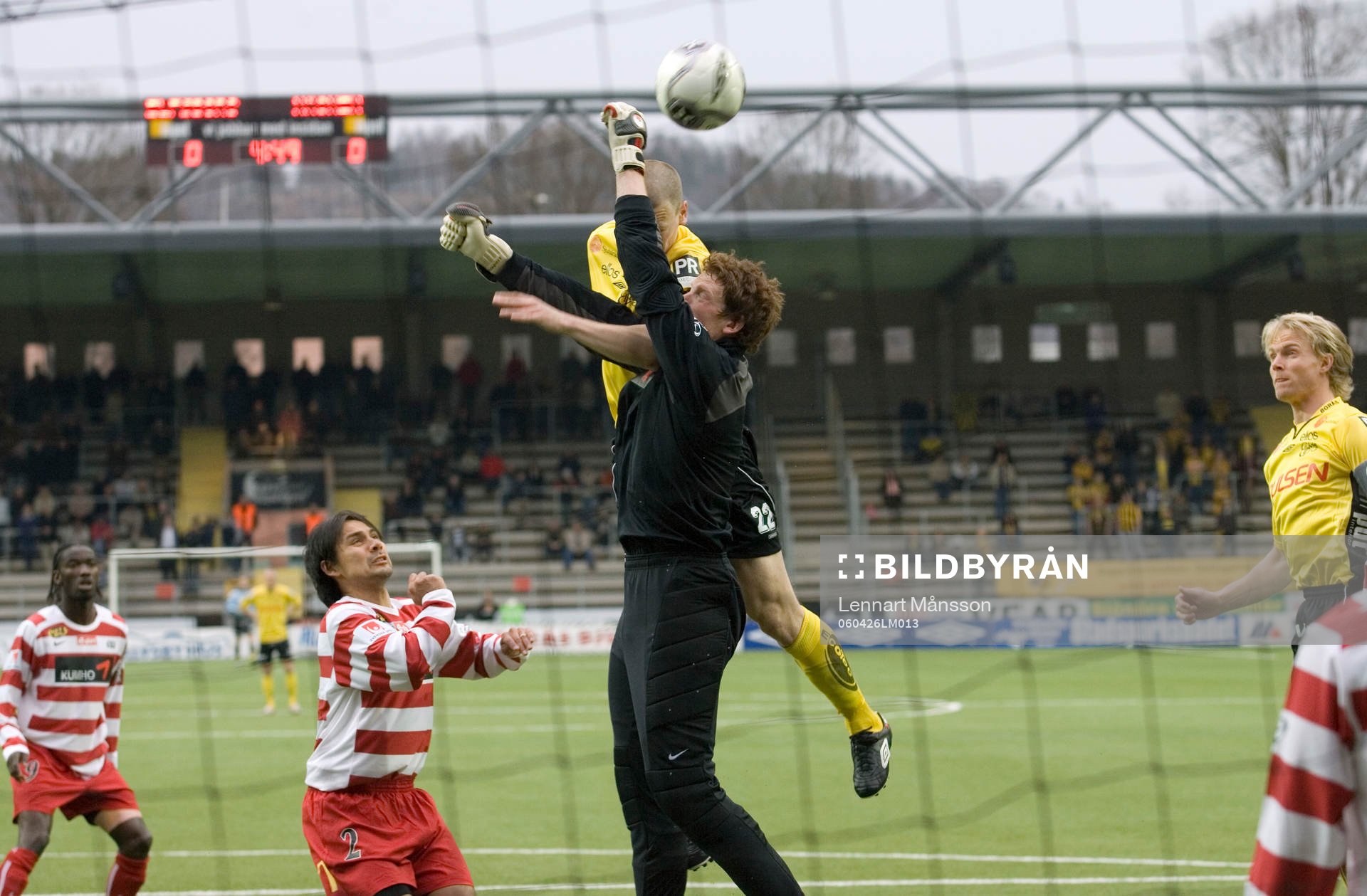 Johan Lind och Christoffer Källqviist, målvakt, Häcken.