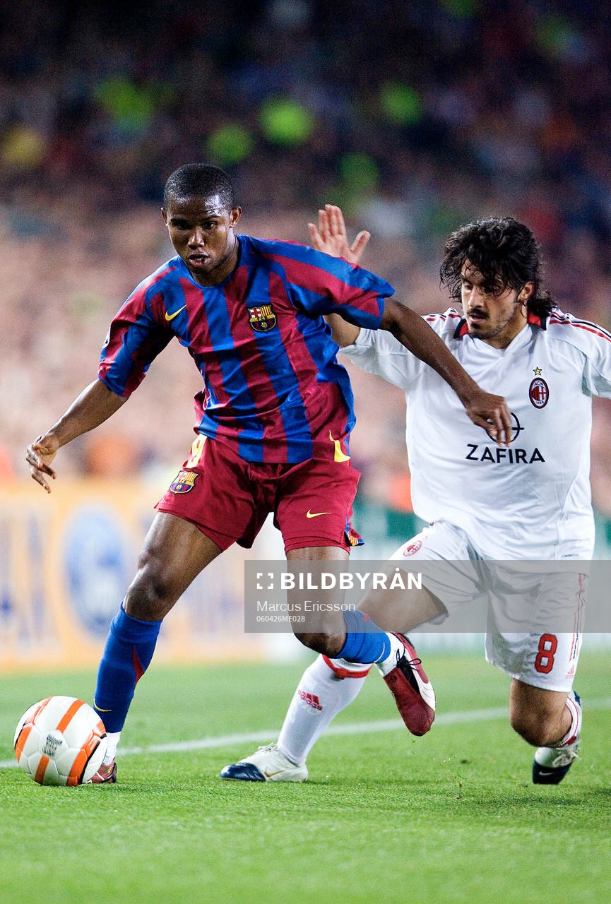 Samuel Etoó, Barcelona och Gebbaro Gattuso, Milan