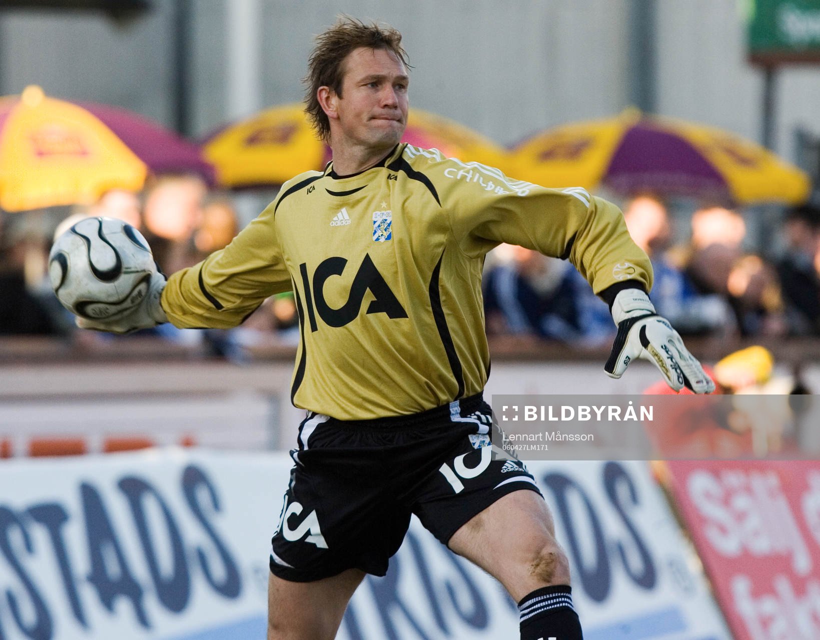 Bengt Andersson, målvakt. Inkast