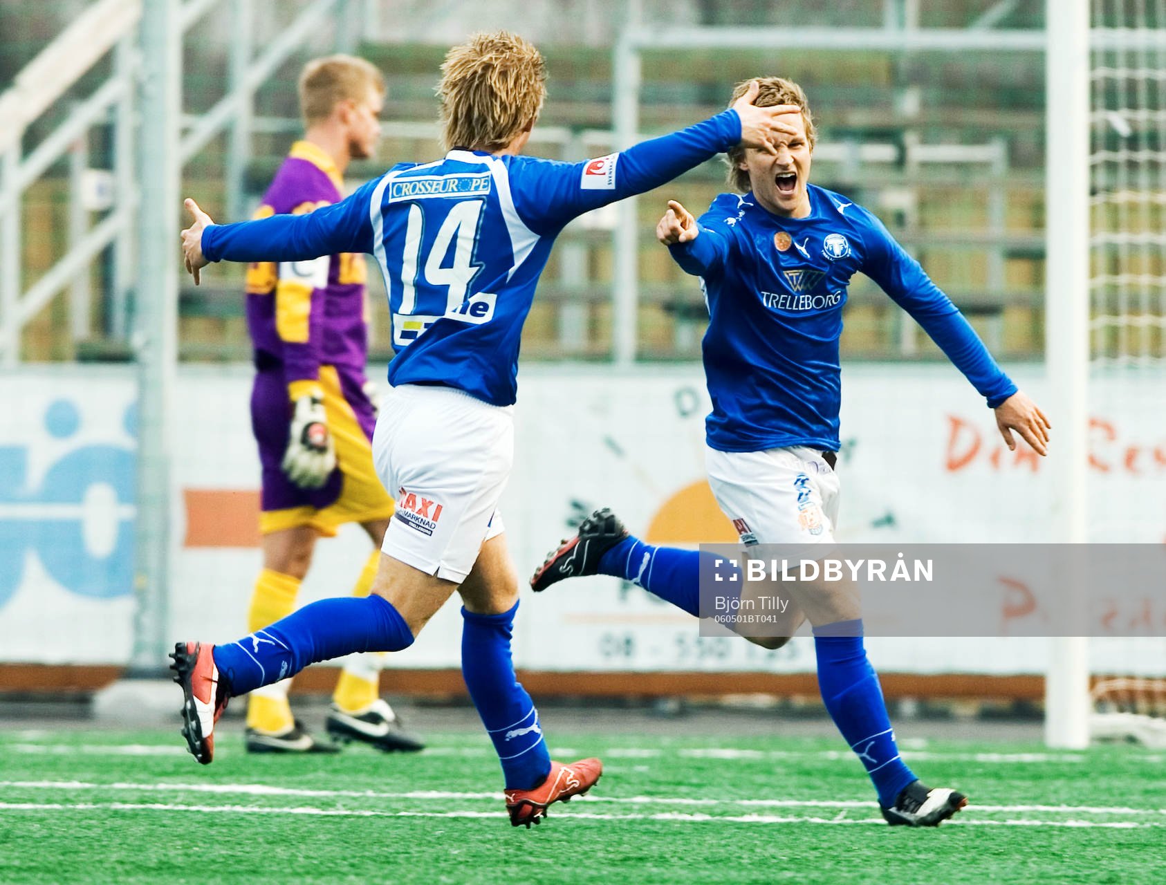  Jonas Bjurström, Trelleborg efter 0-1.  Jubel.