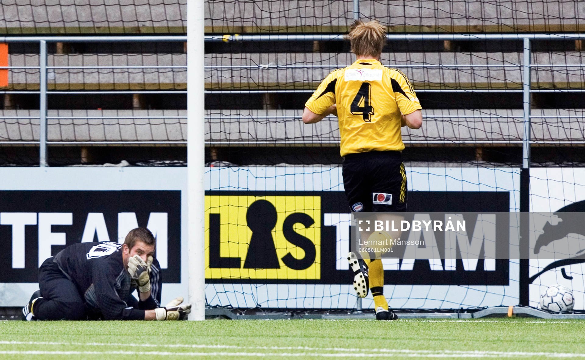 0-3, Joel Ringström, Hässleholm (Målvakt) deppar