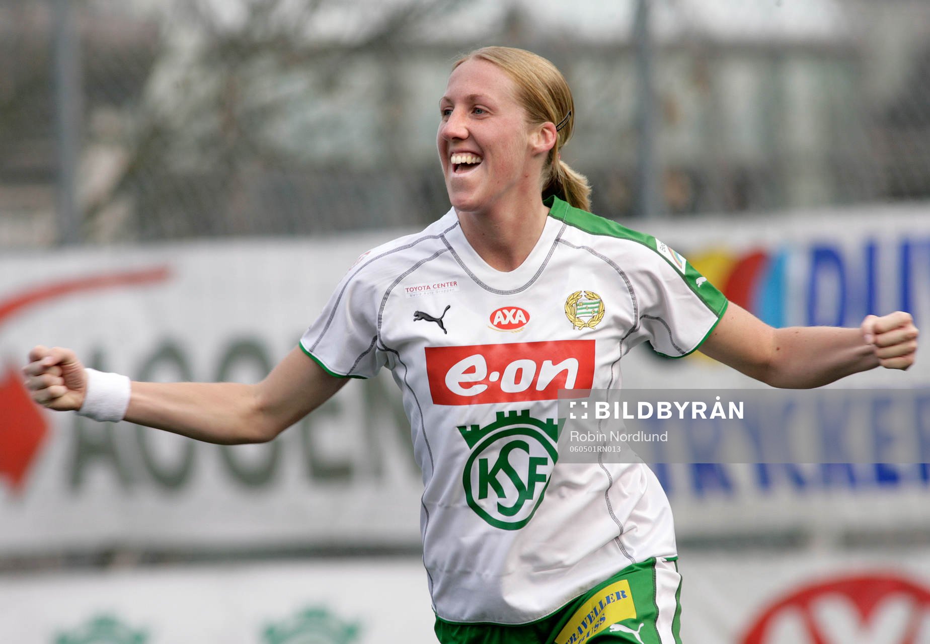  Sara Johansson, Hammarby jubel efter att ha gjort 2-0