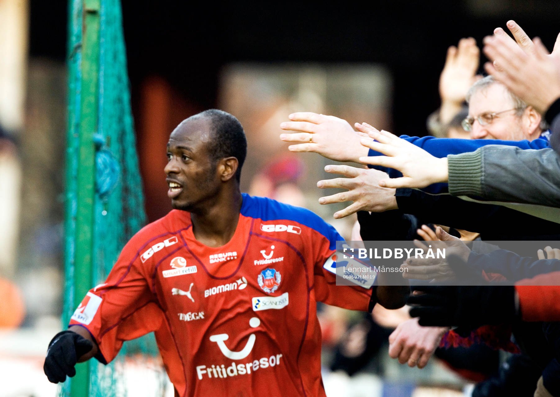 Luton Shelton, Helsingborg. jubel, glädje