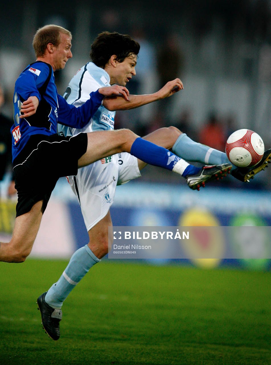 Jari Litmanen, Malmö och Andreas Johansson, halmstad