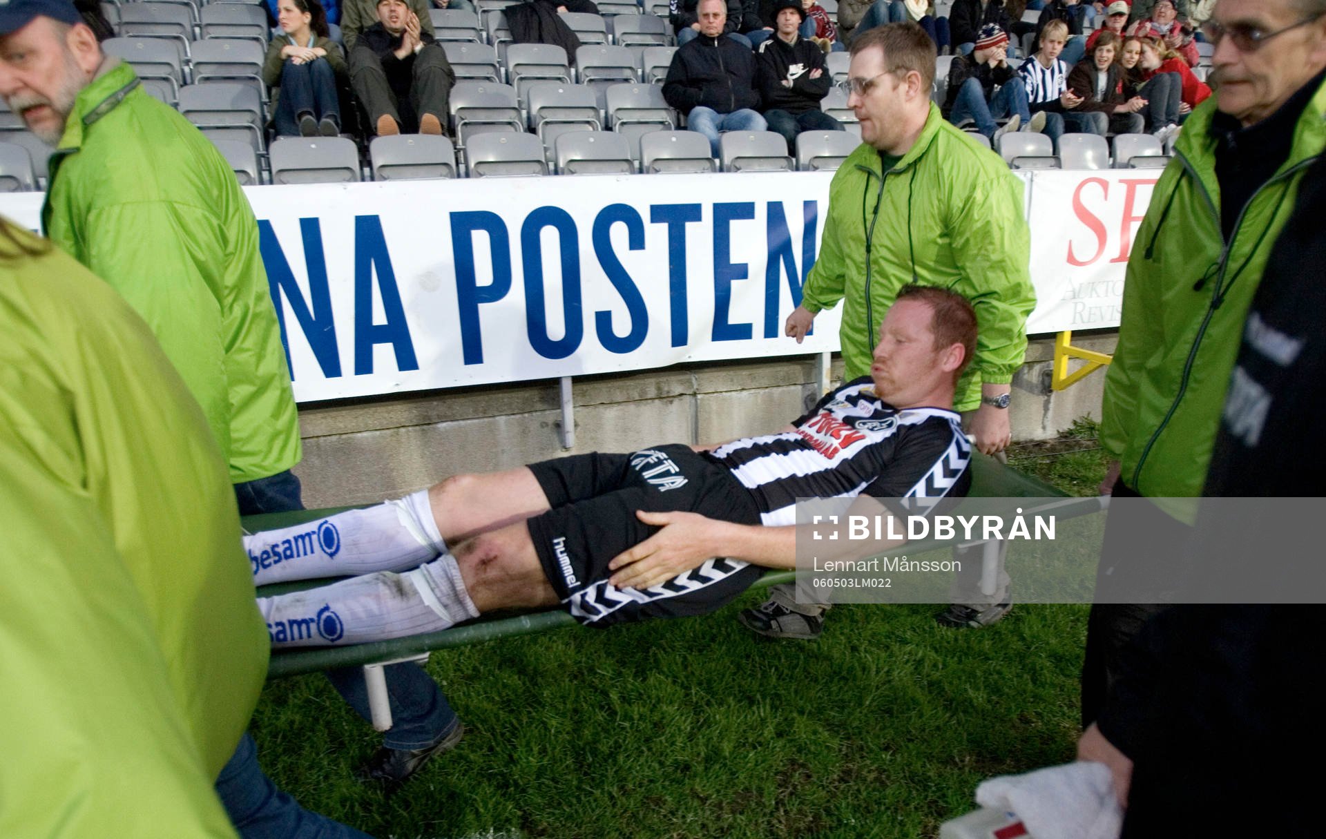 Jörgen Pettersson, Landskrona, skada,bår