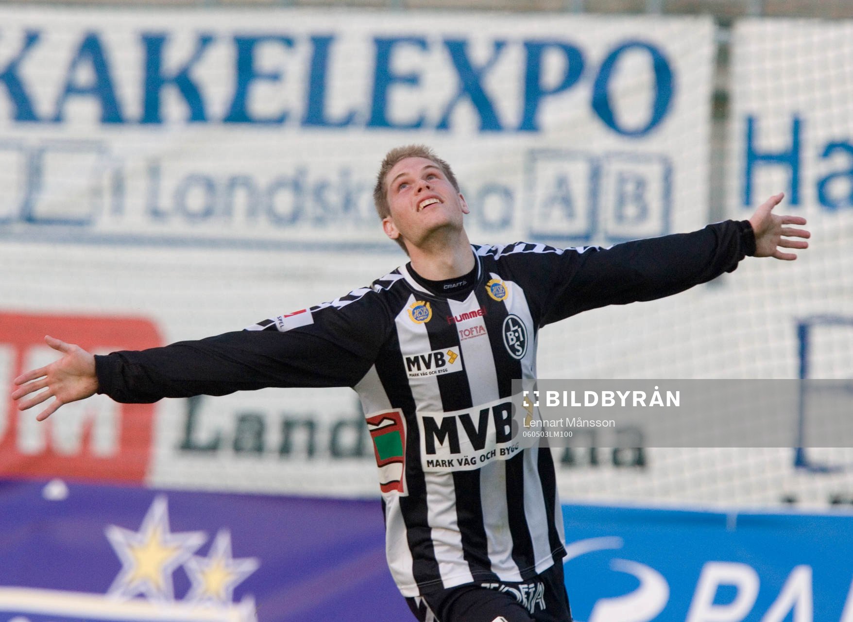 1-0 Johan Andersson, som här befinner sig i sjunde himlen