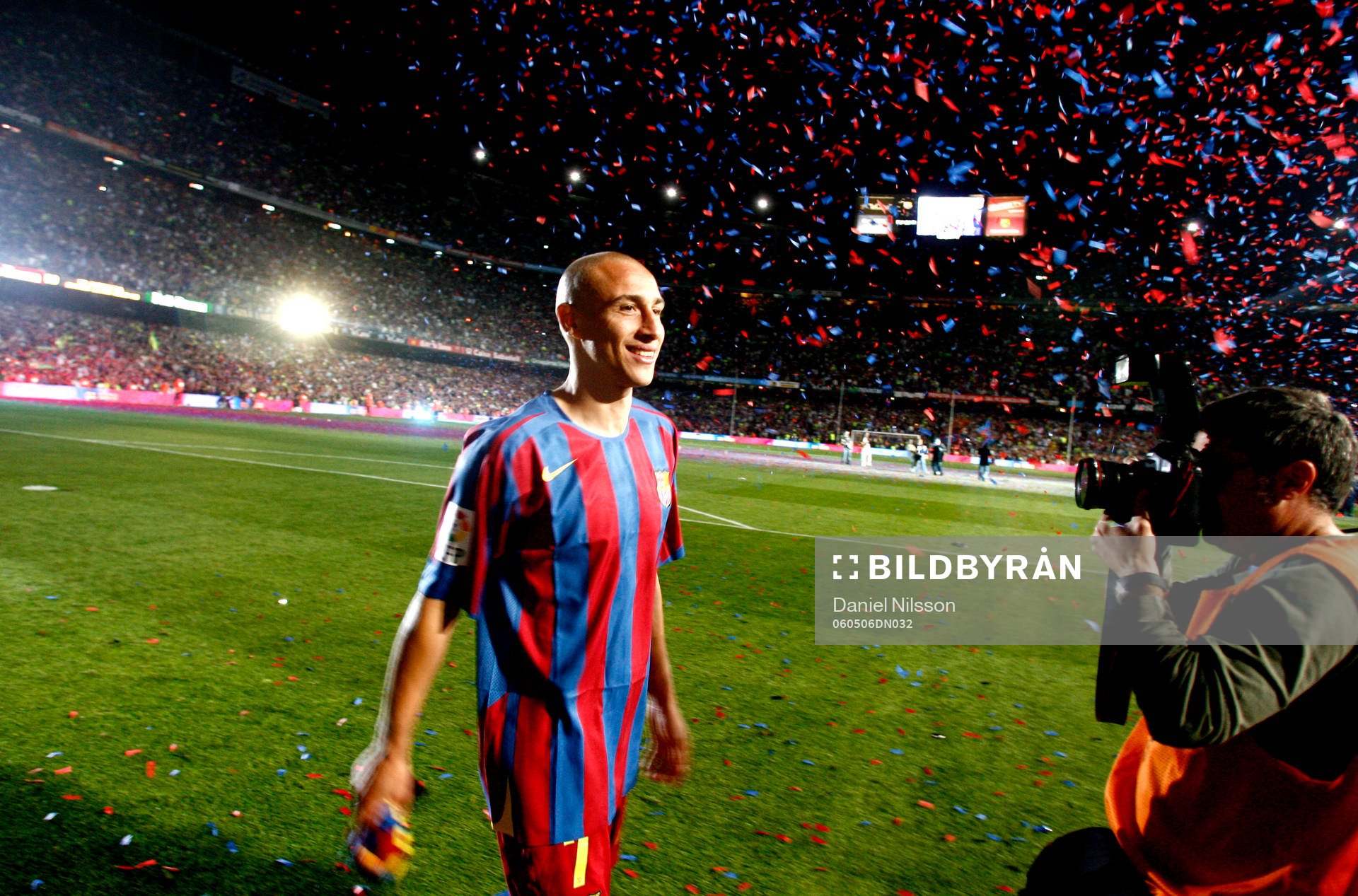Barcelona ligamästare, jubel. Henrik Larsson, Barcelona,