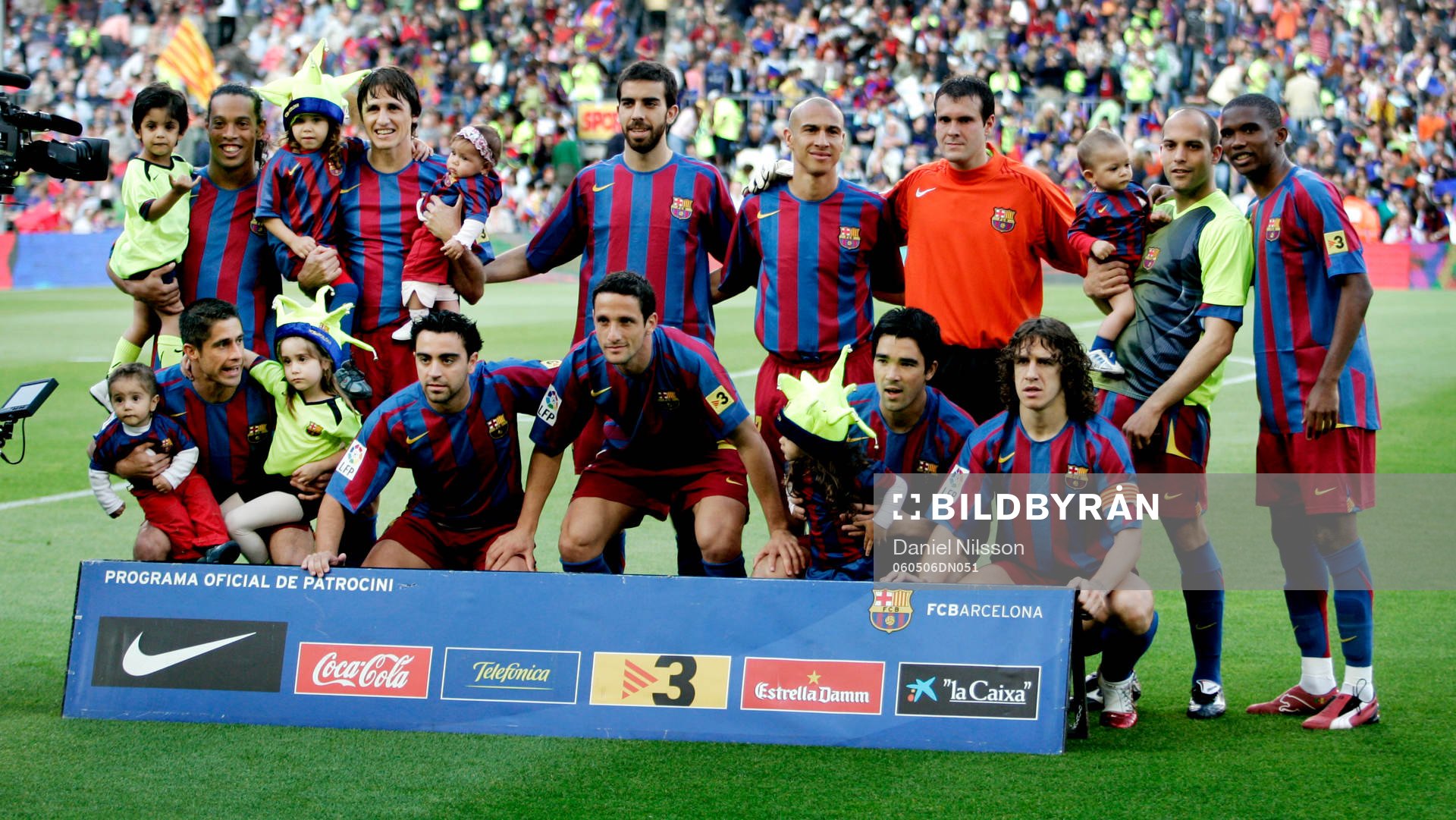 Barcelona, ligamästare säsongen 05/06, lagfoto